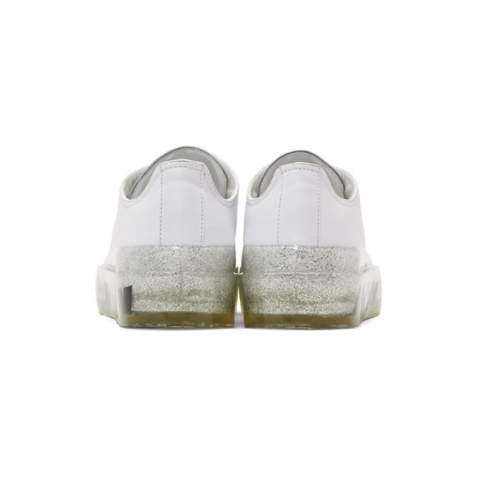 Msgm Vortex MSGM White Glitter Sole Floating Sneakers MSGM