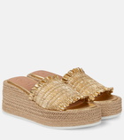 Ganni Smock platform espadrille slides