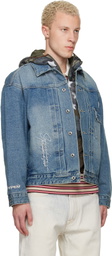 AAPE by A Bathing Ape Blue 'AAPE' Main Denim Jacket