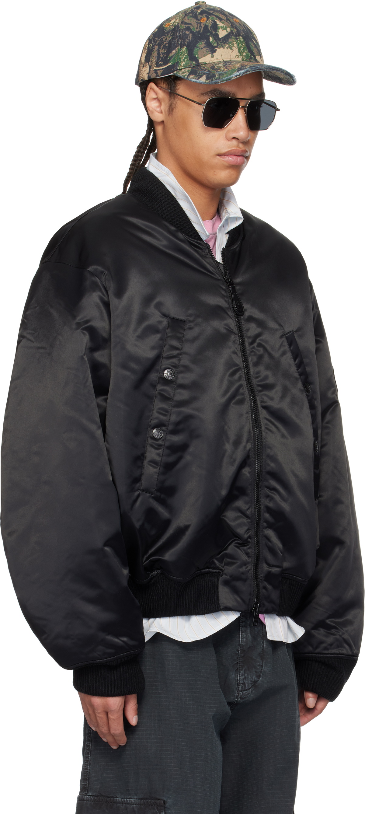Acne Studios Black Logogram Bomber Jacket Acne Studios