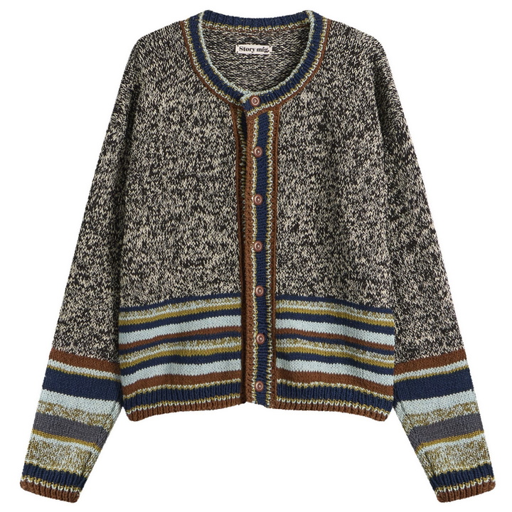 Photo: Story mfg. Men's Hand Knit Root Cardigan in Oakmoss