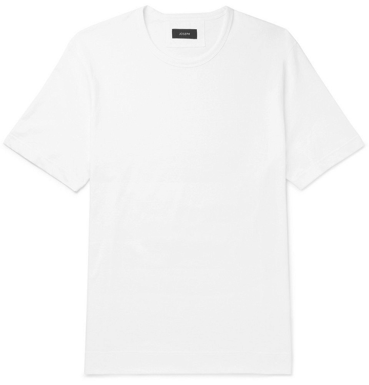 Photo: Joseph - Mercerised Cotton-Jersey T-Shirt - Men - White