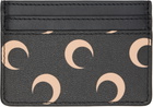 Marine Serre Black Screen Print Leather Card Holder