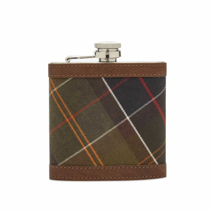 Photo: Barbour Hip Flask in Classic Dark Brown