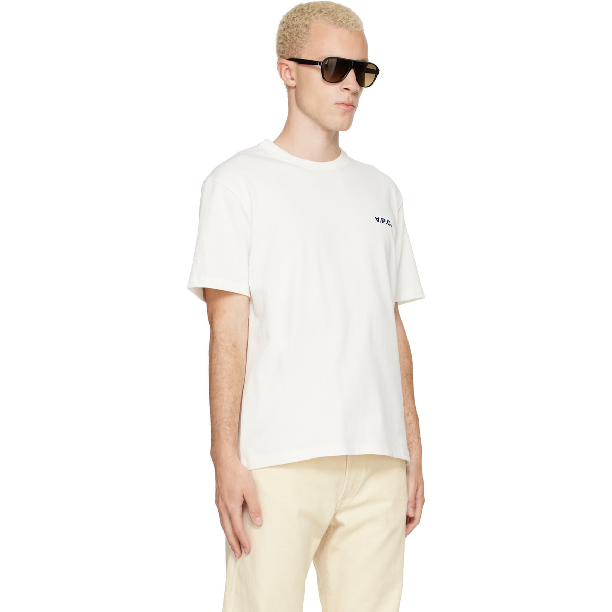 A.P.C. Off-White Boxy Petit 'VPC' T-shirt
