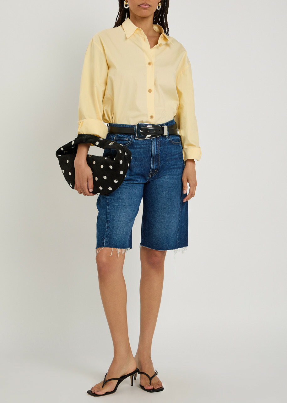 Mother The Half-pipe Bermuda Denim Shorts Blue