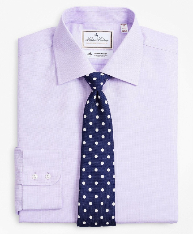 Photo: Brooks Brothers Men's Luxury Collection Madison Relaxed-Fit Dress Shirt, Franklin Spread Collar Dobby | Lavender