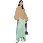 JW Anderson Beige and Green Insert Jumper Dress