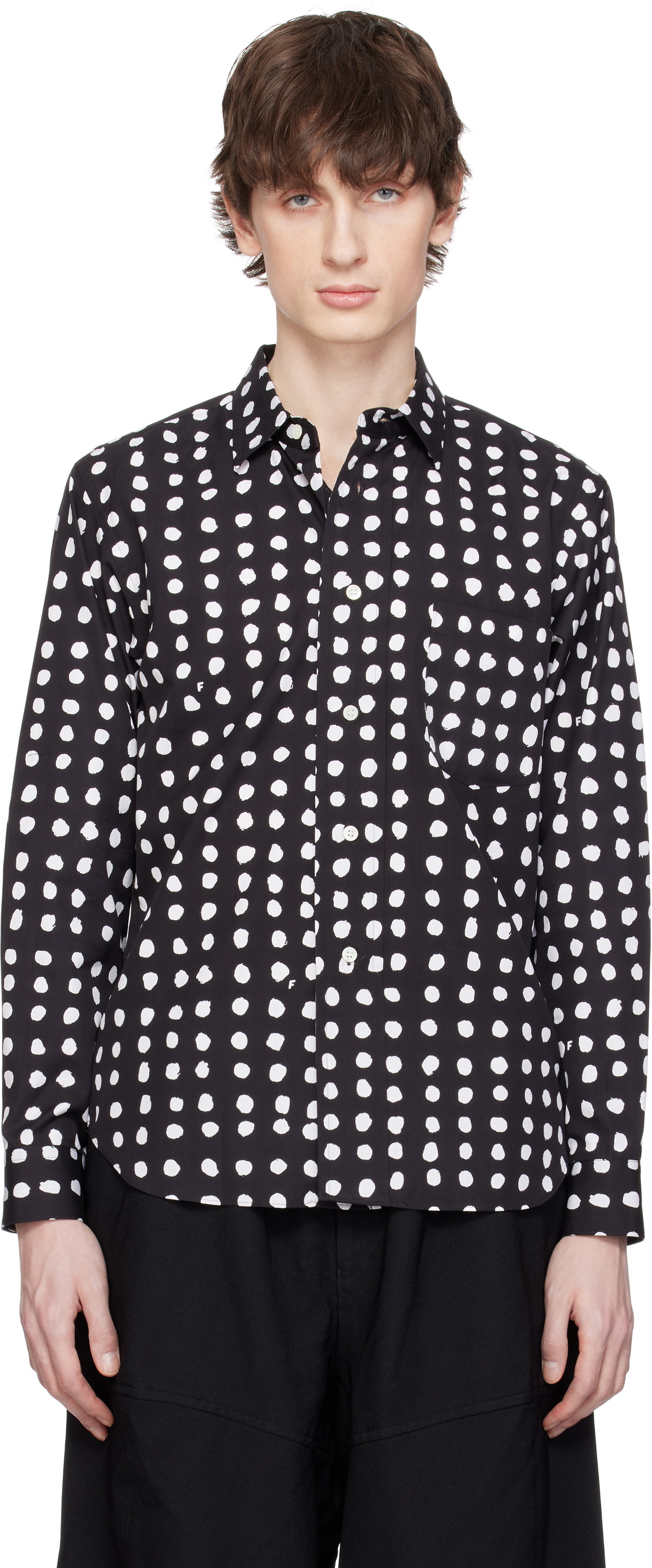 Black Comme des Garçons Black Asymmetric Shirt Comme des