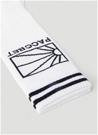 Rassvet - Logo Intarsia Socks in White