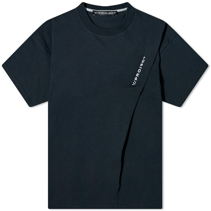 Photo: Y-Project Women's Pinched Logo T-Shirt in Navy