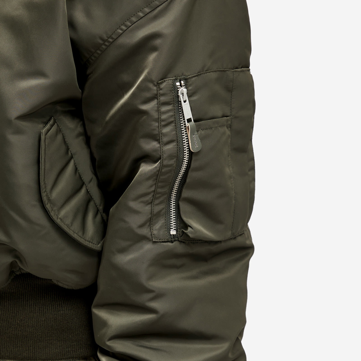 Entire Studios Women's Hooded Broad Bomber Jacket in Jade