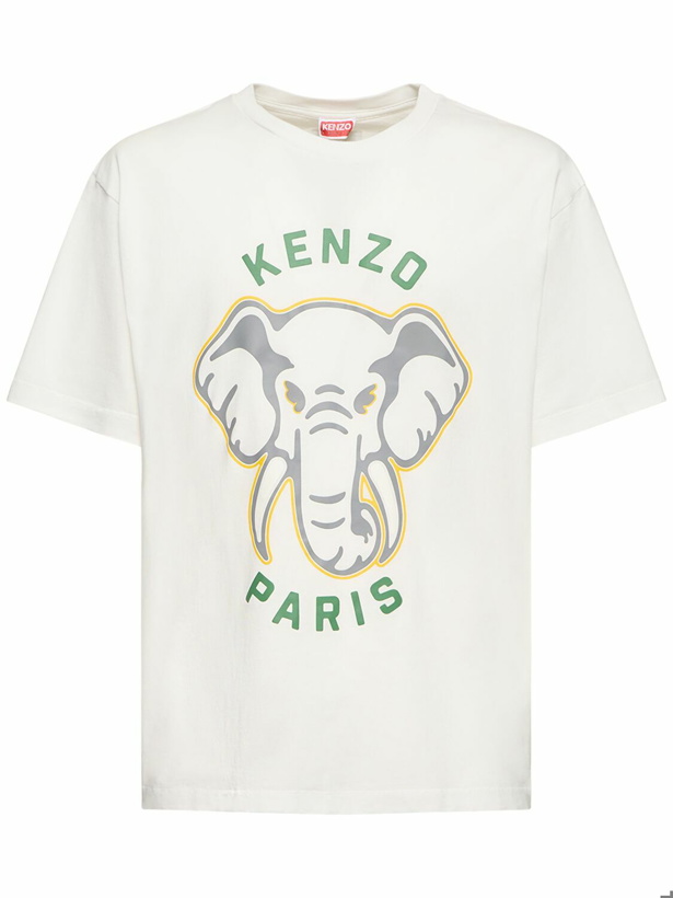 Photo: KENZO PARIS - Elephant Oversized Cotton Jersey T-shirt