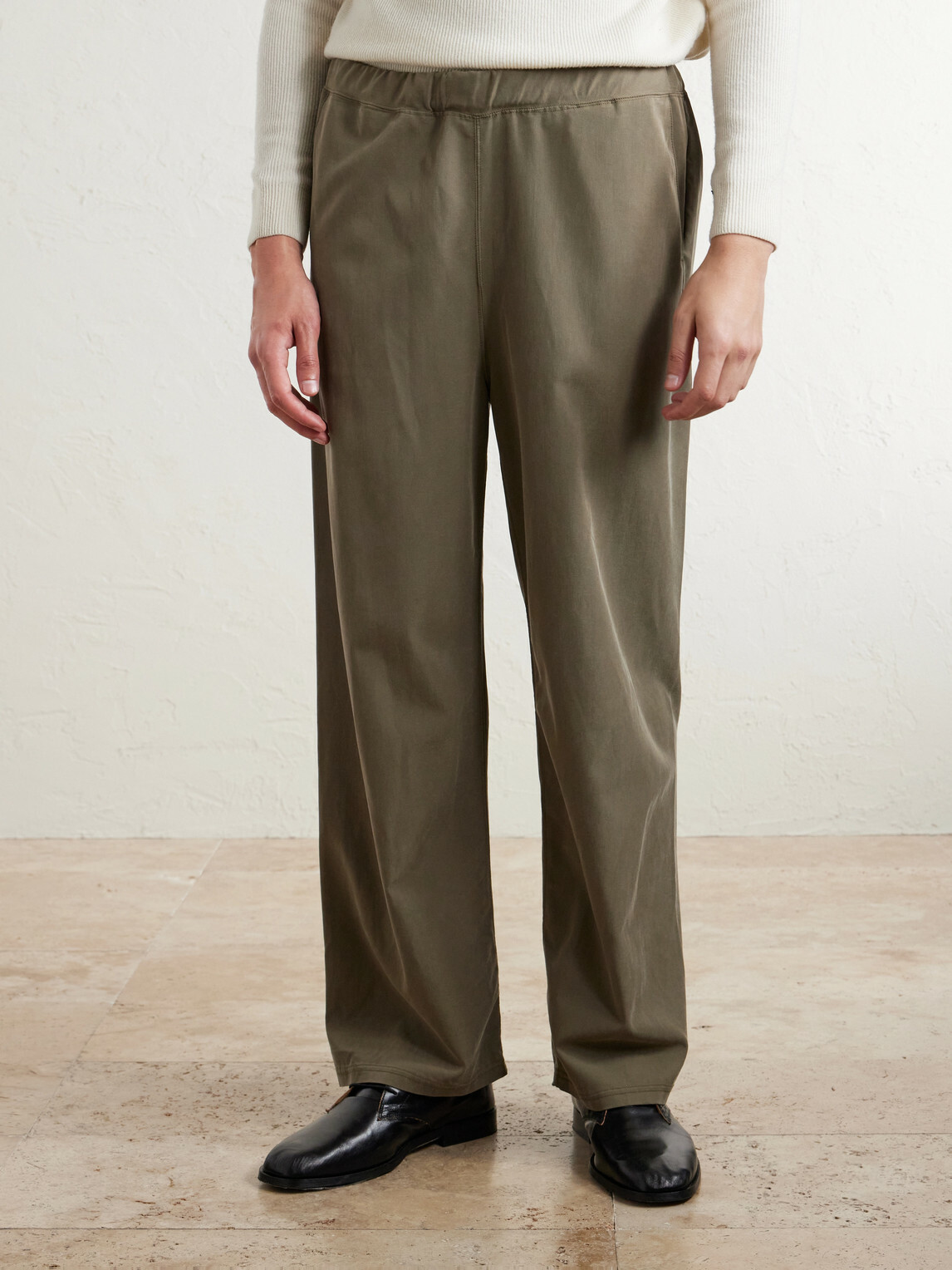 Remi Relief - Straight-Leg Twill Trousers - Green