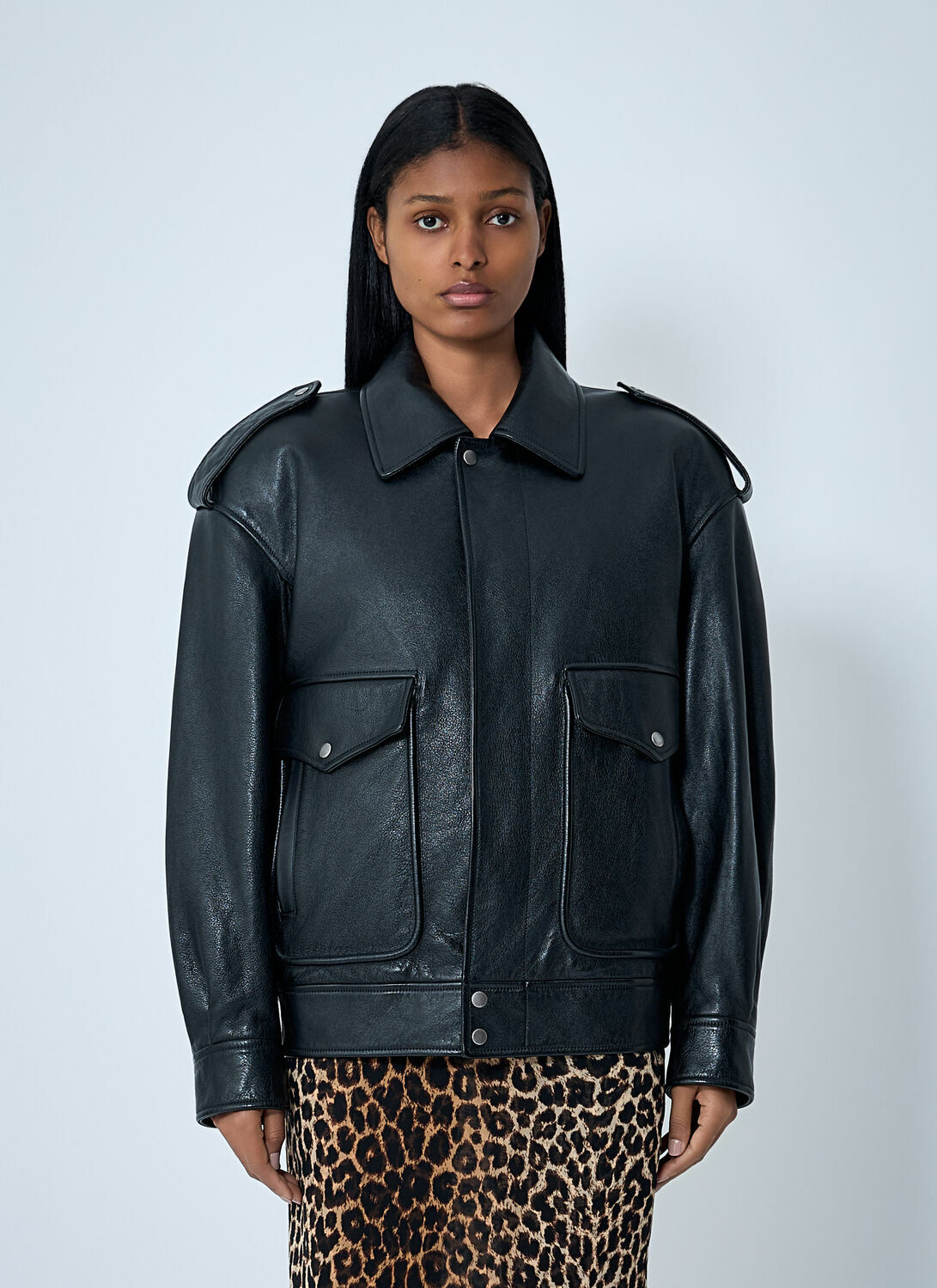 Saint Laurent Grained Leather Jacket