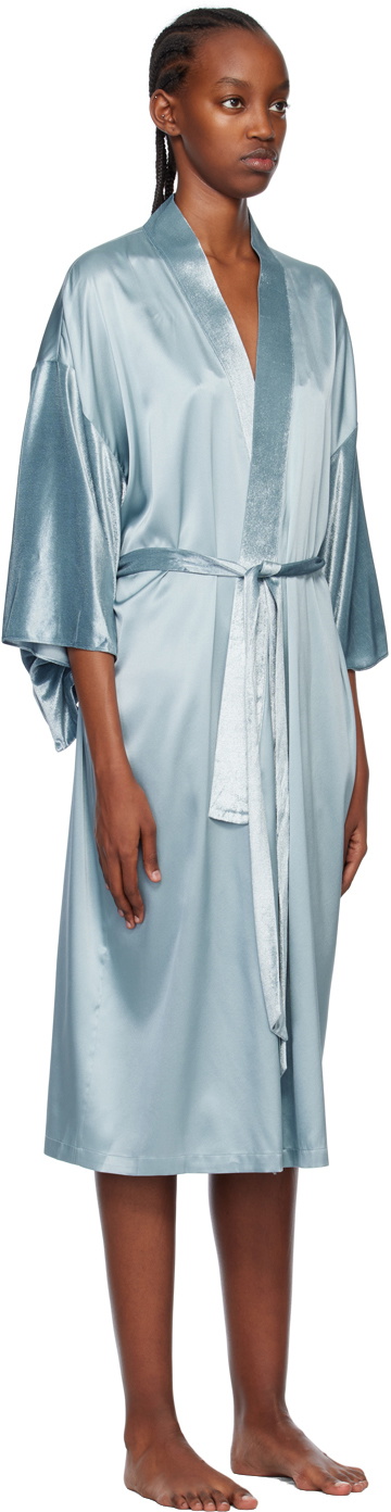 Fleur du Mal Blue Wrap Robe Fleur du Mal