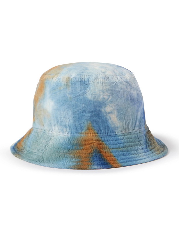 Photo: Anonymous ism - Tie-Dyed Cotton-Ripstop Bucket Hat - Blue