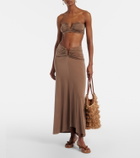 Jade Swim Clara ruched bandeau bikini top