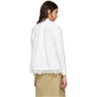 Sacai White Lace Bottom Shirt