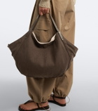 Brunello Cucinelli Reversible raffia-effect shopper