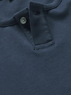Mr P. - Cotton-Jersey Henley Pyjama Shirt - Blue
