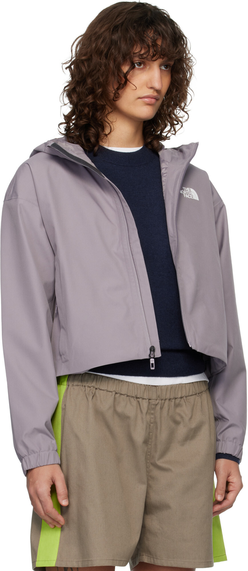 The North Face Purple Quest Cropped Waterproof Rain Jacket