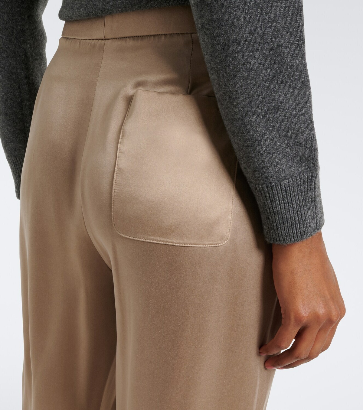 Tom Ford Pleated silk straight pants