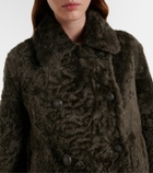 Brunello Cucinelli Cropped double-breasted shearling jacket