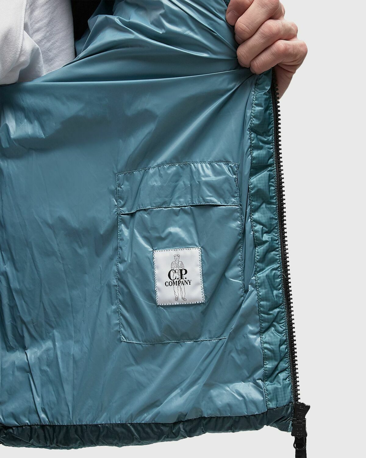 C.P. Company D.D. Shell Hooded Down Puffer Jacket Blue Mens Down