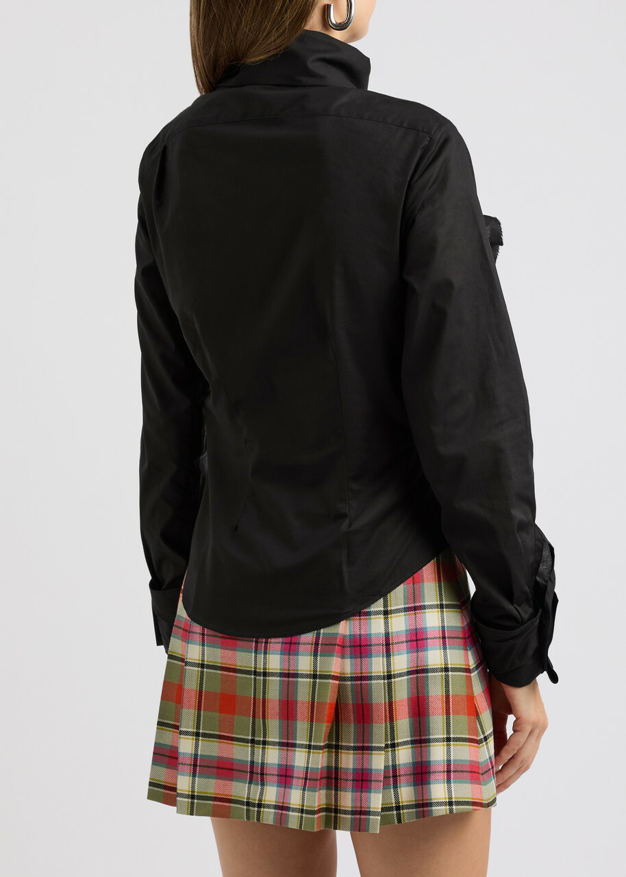 Vivienne Westwood Wizard Ruffled Cotton Shirt Black Vivienne Westwood