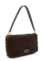 Staud Timmy Beaded Shoulder bag - Dark Brown - One Size