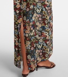 Khaite Taja floral silk slip dress
