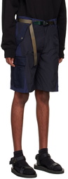 Moncler Navy Polyester Shorts