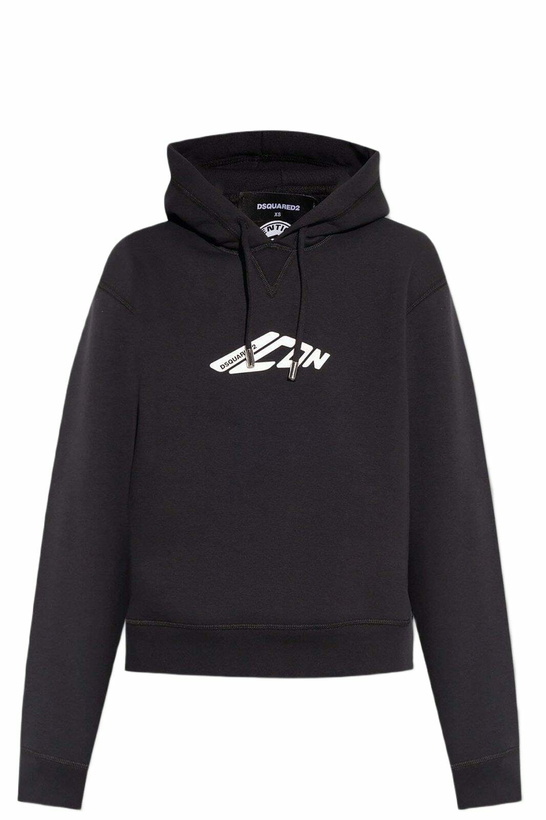 Photo: Dsquared2 D2 Logo Printed Drawstring Hoodie