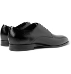 Hugo Boss - Cannes Cross-Grain Leather Derby Shoes - Black