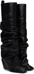 The Attico Black Rea Tube Tall Boots