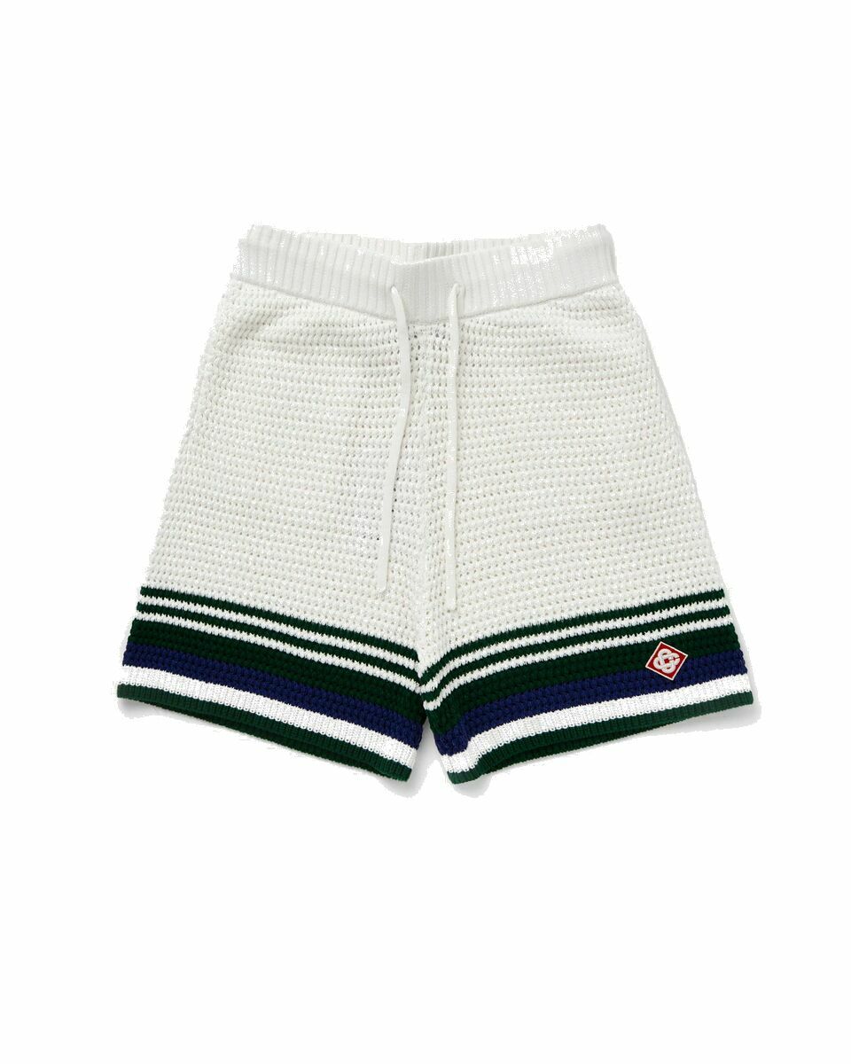 Photo: Casablanca Crochet Effect Tennis Shorts White - Mens - Casual Shorts