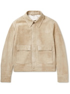 Agnona - Suede Blouson Jacket - Neutrals