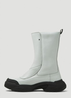 High Top Workwear Boots in Light Grey