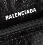 Balenciaga - Arena Logo-Print Creased-Leather Messenger Bag - Black