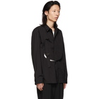 Comme des Garcons Homme Plus Black Cotton Bib Shirt