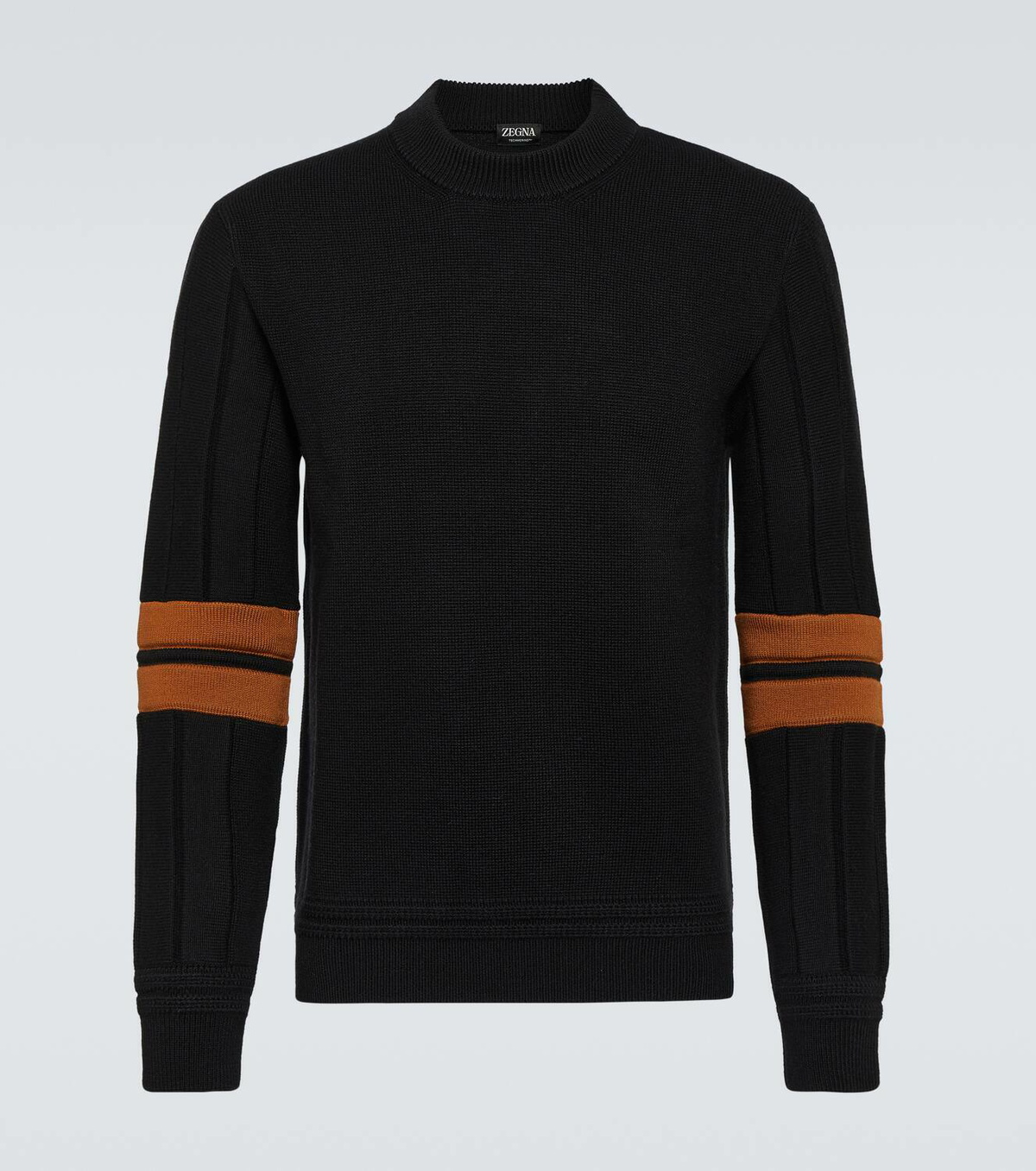 Zegna Striped appliqué wool sweater
