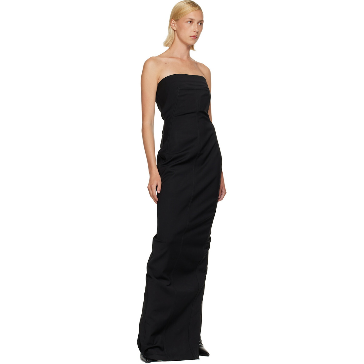 Rick Owens Black Tower Bustier Maxi Dress
