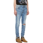 Amiri Blue Broken Jeans