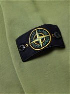 Stone Island - Logo-Appliquéd Cotton-Jersey Sweatshirt - Green
