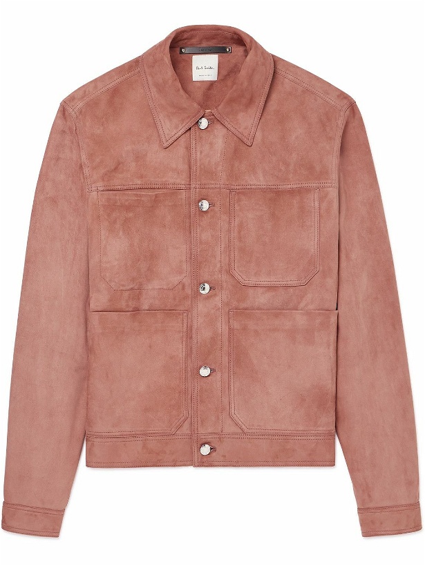 Photo: Paul Smith - Slim-Fit Suede Jacket - Pink