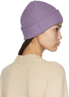 Maison Kitsuné Purple Wool Fox Beanie