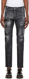 Dsquared2 Black Knee Panel Cool Guy Jeans
