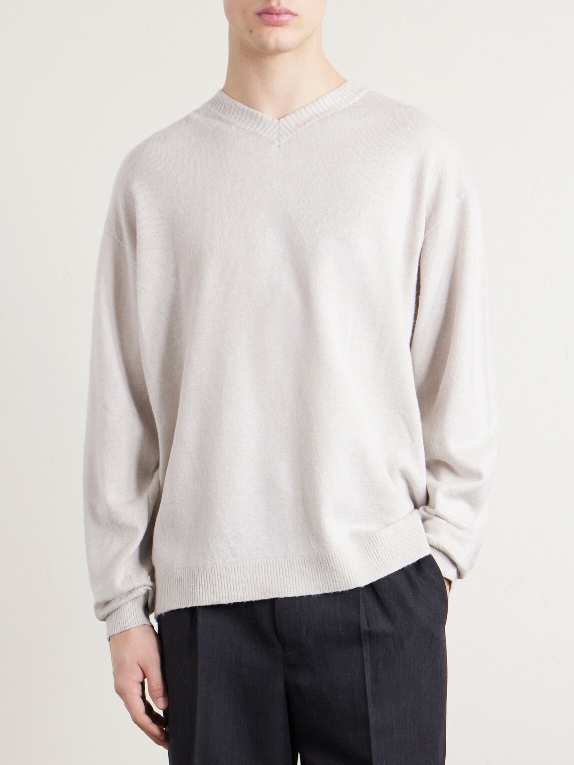ATON - Linen and Cotton-Blend Sweater - Neutrals
