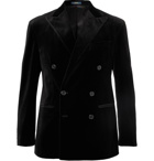 Polo Ralph Lauren - Black Double-Breasted Velvet Blazer - Men - Black